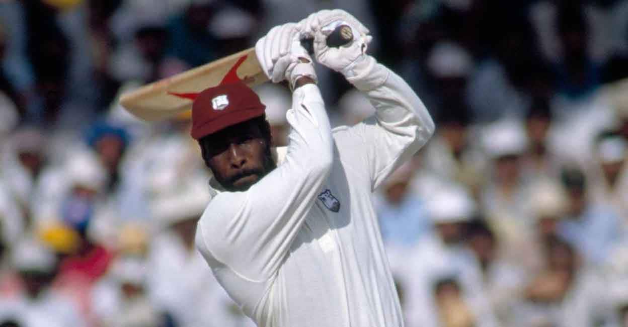 Viv Richards Viv Richards played mostly off the front foot. File photo: Twitter@ICC