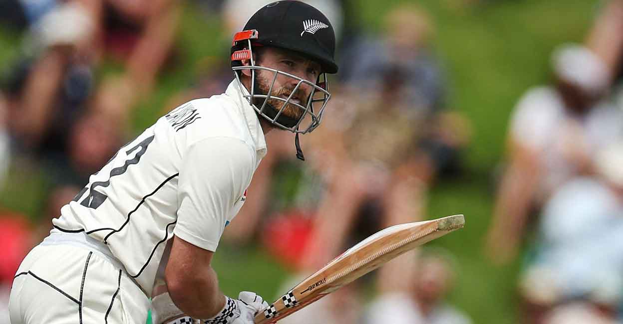 Kane Williamson en route to his hundred in the Wellington Test. File photo:  AFP/Marty Melville