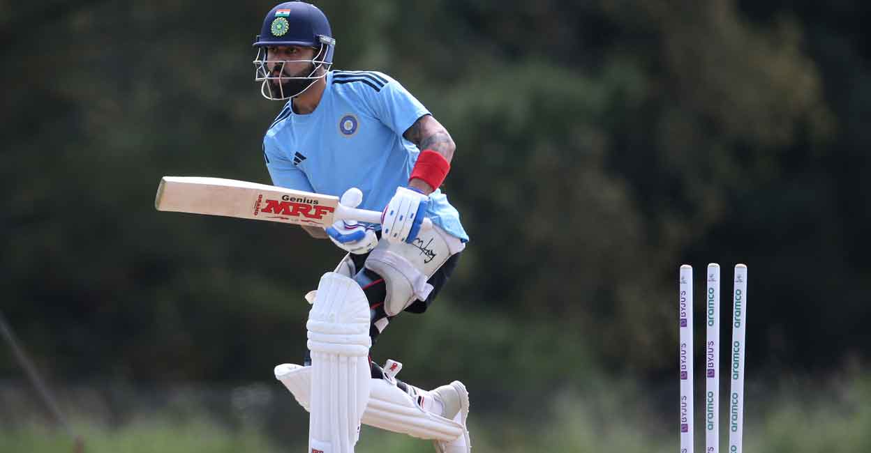 Virat Kohli Virat Kohli during a practice session. File photo: Twitter@BCCI