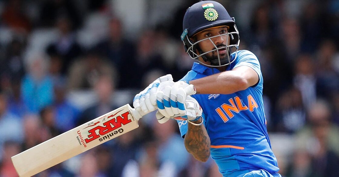 Shikhar Dhawan in action against Australia in the 2019 World Cup. File photo: AFP/Adrian Dennis 