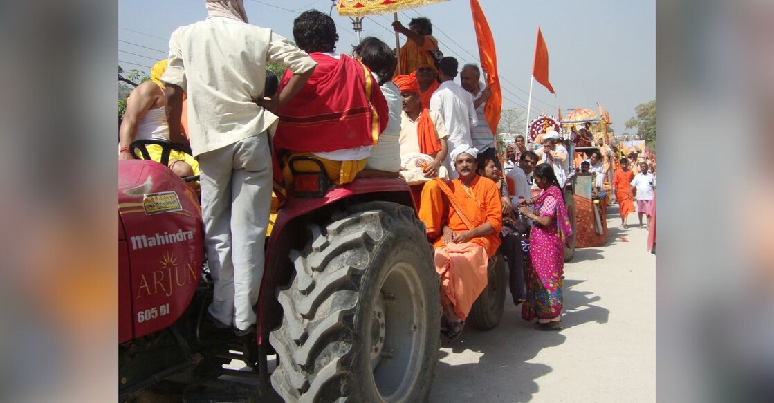Author at the Kumbh. Photo: Swami Samvidanand