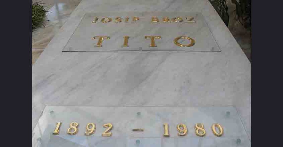 Tito's grave at House of Flowers in Belgrade.