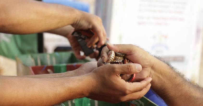 The waste-bar is a hang out of sorts, where one can exchange segregated garbage for a drink. The waste-bar is a hang out of sorts, where one can exchange segregated garbage for a drink.