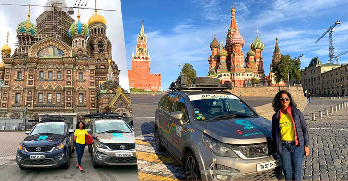 This woman traveller displays true grit by driving from Coimbatore to Russia
