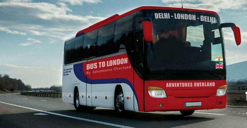 delhi to london bus tour