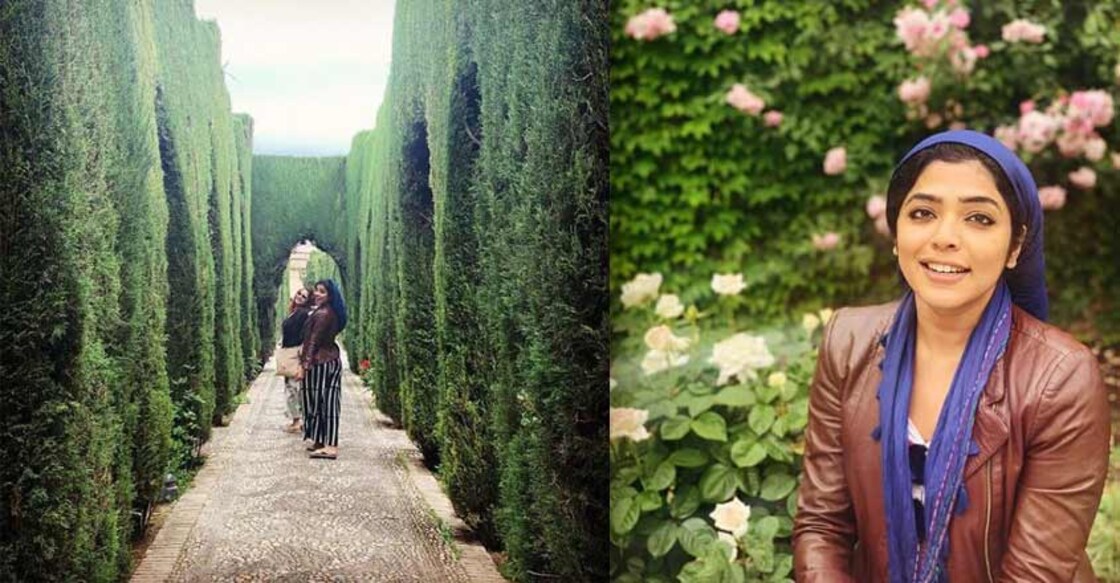 A sneak peek into Rima Kallingal's trip to Alhambra Palace in Spain