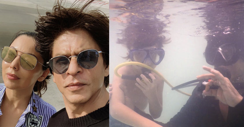 SRK posts pics of perfect family vacation in Maldives SRK posts pics of perfect family vacation in Maldives