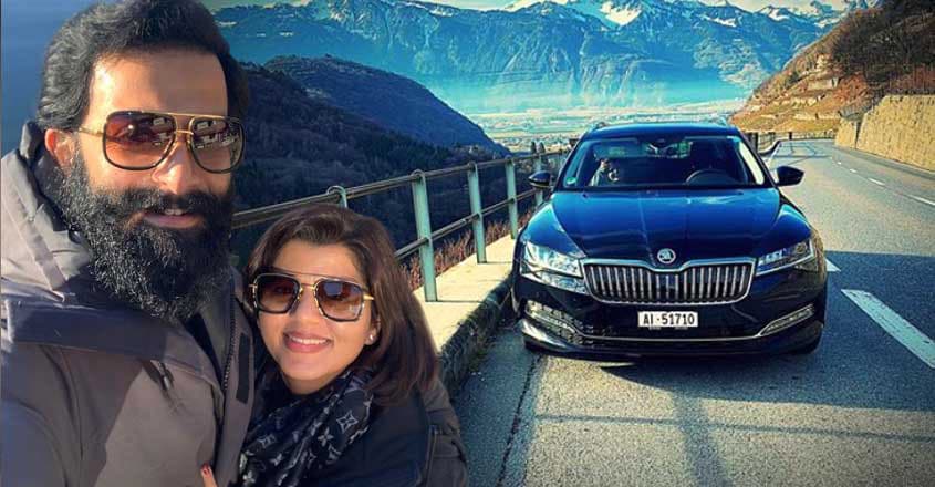 Prithviraj recalls Europe trip with wife Supriya, hopes world will be normal soon Prithviraj recalls Europe trip with wife Supriya, hopes world will be normal soon