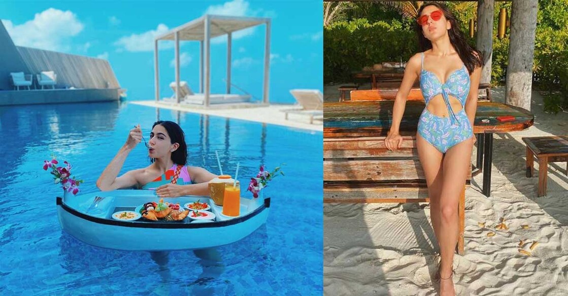 Sara Ali Khan oozes oomph in floating Maldives moment
