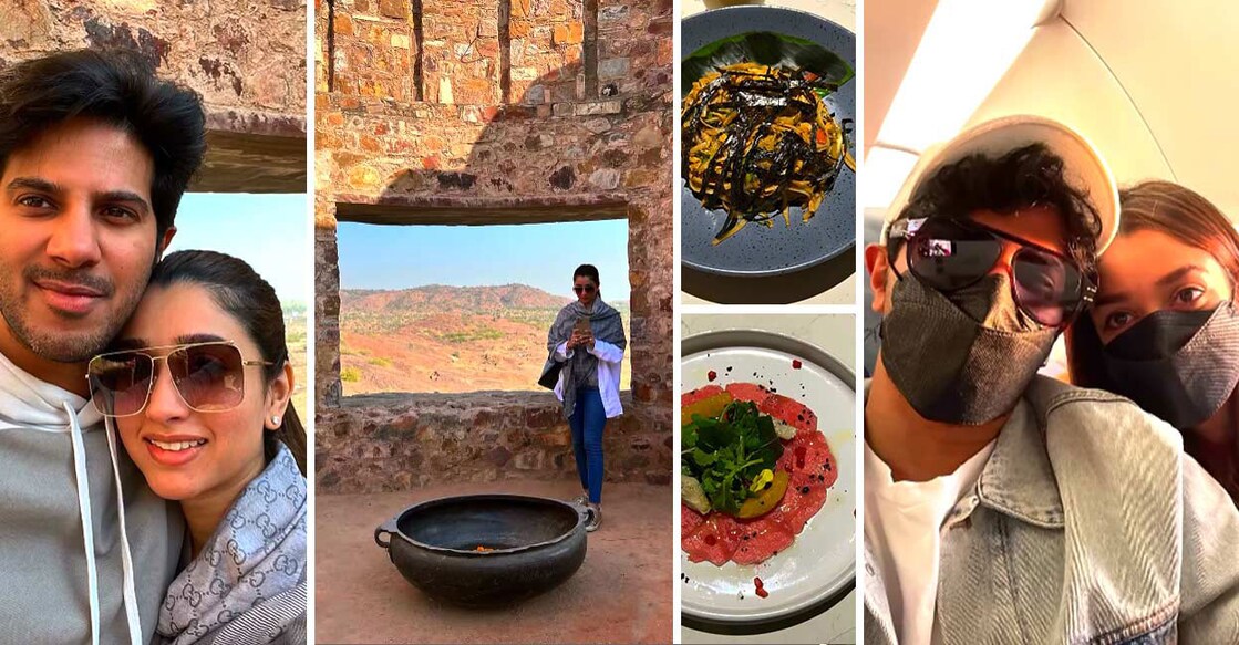 Dulquer Salmaan and his wife Amal Sufiya in Rajasthan. Photo: Insta account