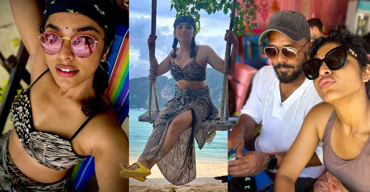 Rima and Ashiq relaxes in the charming Phi Phi Islands in Thailand photos: Instagram @rimakallingal