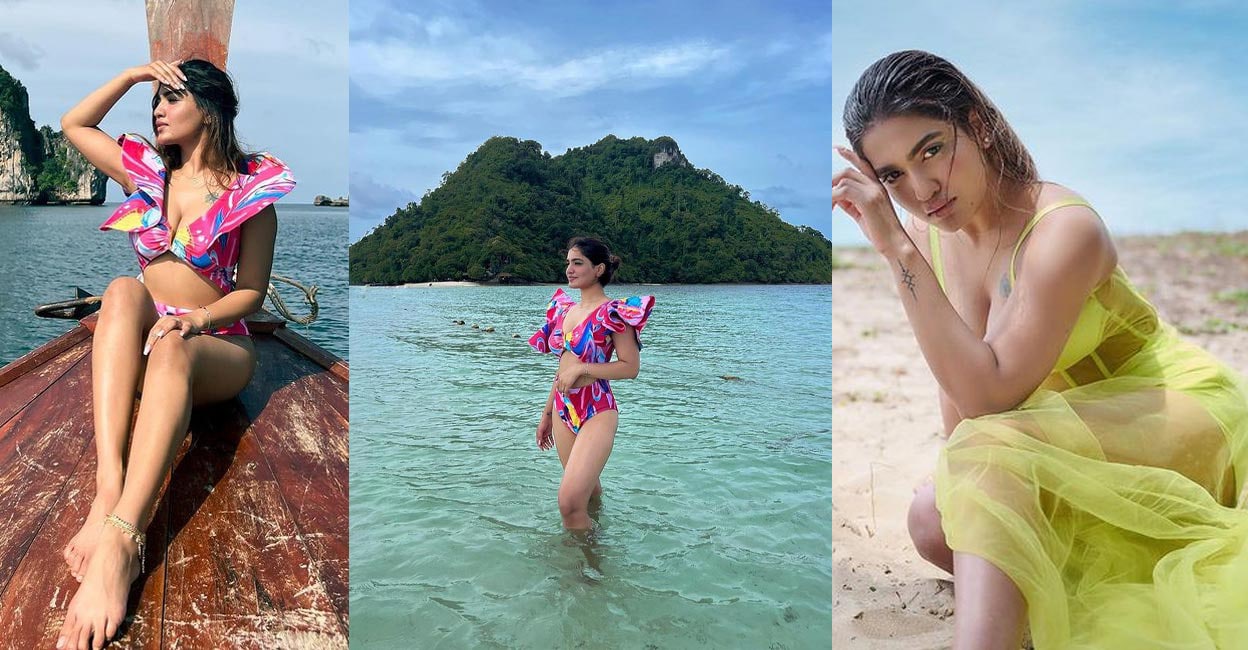 Saniya Iyyappan enjoys the summer sun in Krabi, Thailand