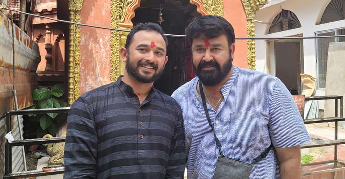 Mohanlal at Kamakhya temple in Guwahati, Assam. Photo: Facebook/Mohanlal