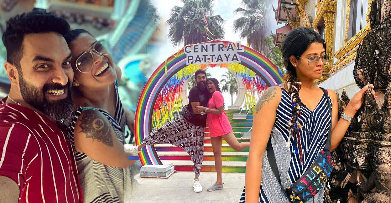 Amrutha Suresh and Gopi Sundar in Pattaya. Photos: Instagram @amruthasuresh