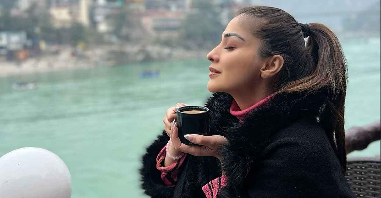 Raai Laxmi recently went on on a sojourn marked by serenity and tranquillity, and the destination is none other than Rishikesh, one of the holy cities in India. Photo:  Instagram @iamraailaxmi