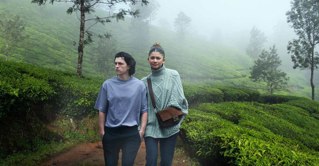 The edited photograph of Tom Holland and Zendaya in Munnar's backdrop posted by the official social media handles of Kerala Tourism. Photo: Instagram @keralatourism