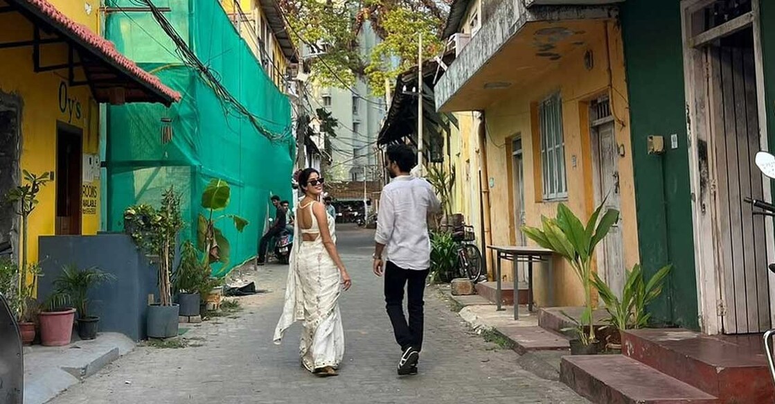 Malayalam actor Roshan Mathew was also with Janhvi during the Kochi visit. Photo: Instagram/@janhvikapoor
