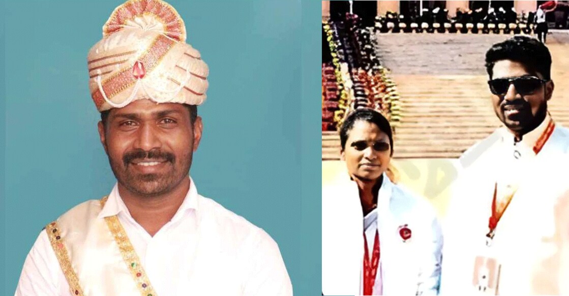 Rajamannan and his wife Binumol were special invitees at the Republic Day celebrations in New Delhi. Photo: Manorama