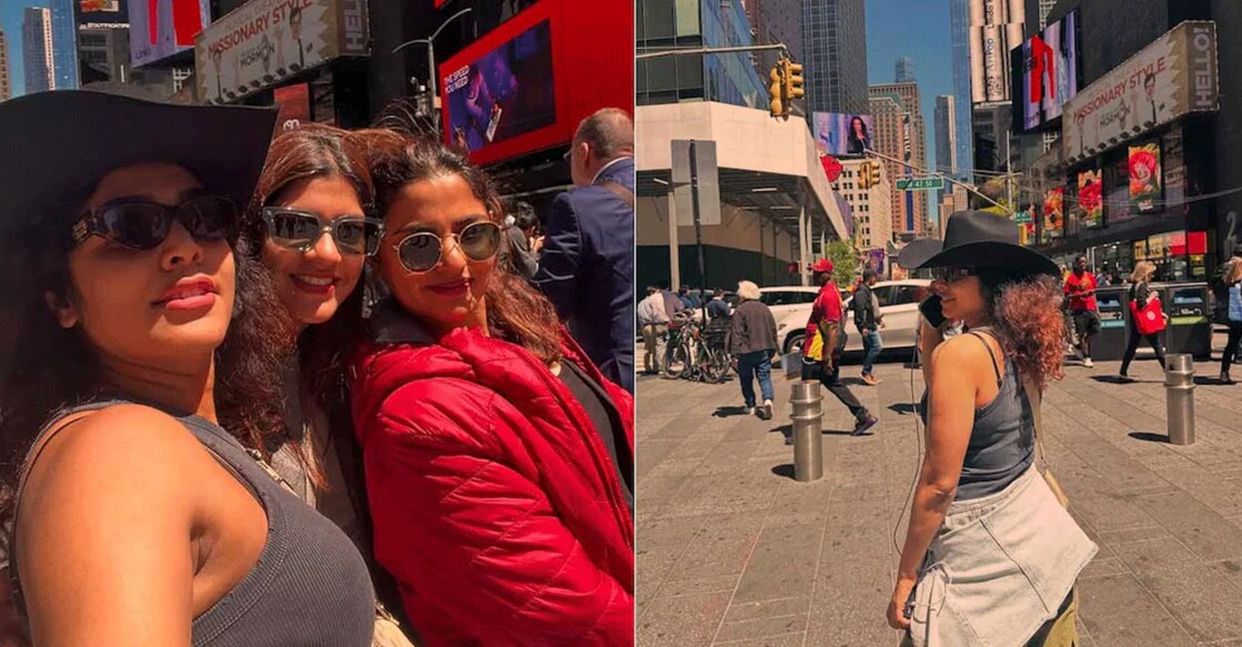 Rima, Nikhila and Aparna visited many spots including the World Trade Centre, Minskoff Theatre, the Cloud Gate sculpture, and the Chicago Art Institute. Photo: Instagram/@rimakallingal
