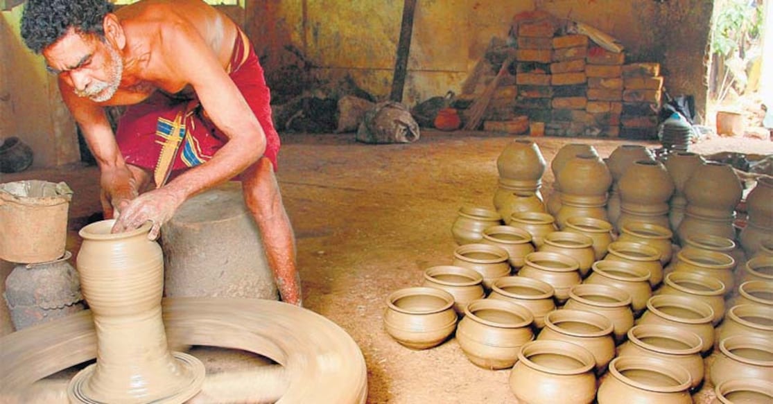A hereditary occupation gathering soot Pottery. Photo: Manorama