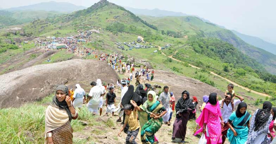 A trek up the mythical Thangal Para. Photo: Onmanorama