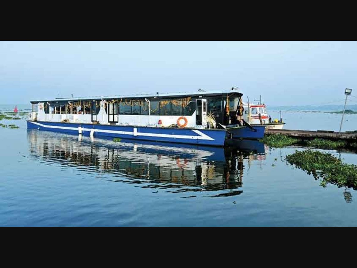 A AC boat from Vaikom to Kochi