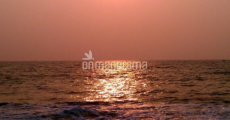 A sunset view from Thaickal beach A sunset view from Thaickal beach