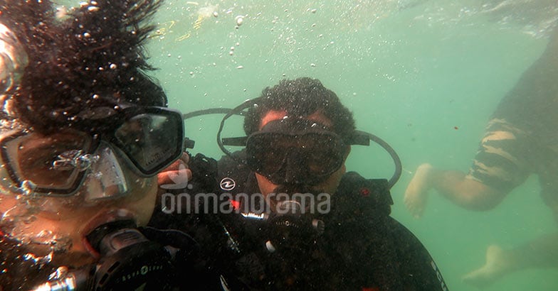 Exploring the life underwater at Kovalam Exploring the life underwater at Kovalam