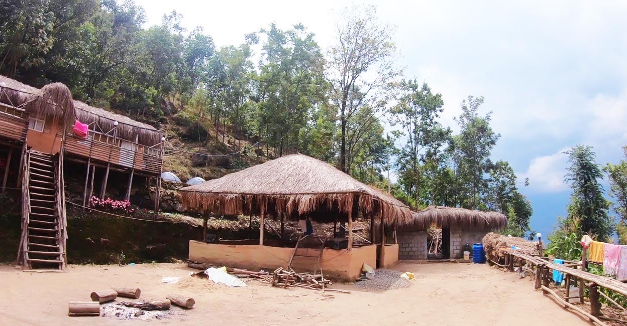 mud-house-kanthalloor-stay The mud house should be ideally called mud village as it has four rooms with state-of-the-art toilets and tents.