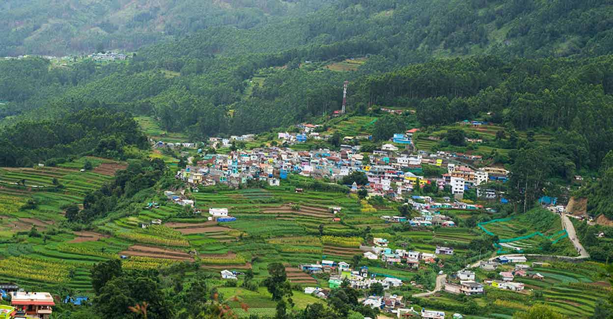 vattavada-kerala-tourism Aerial view of Vattavada. Photo: Kerala Tourism