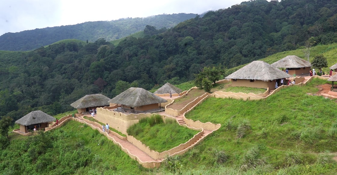 'En Ooru,' the first tribal heritage hamlet and theme park of the state is atop a hillock near the Veterinary University. Photo: Aasish Manoli