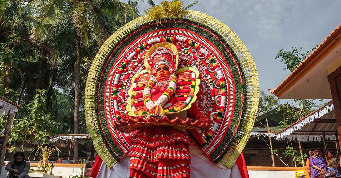 Believed to be the divine channel to god, the ritual art form is also practised in some parts of neighbouring Kasargod districts. Photo: Shutterstock/Mazur Travel