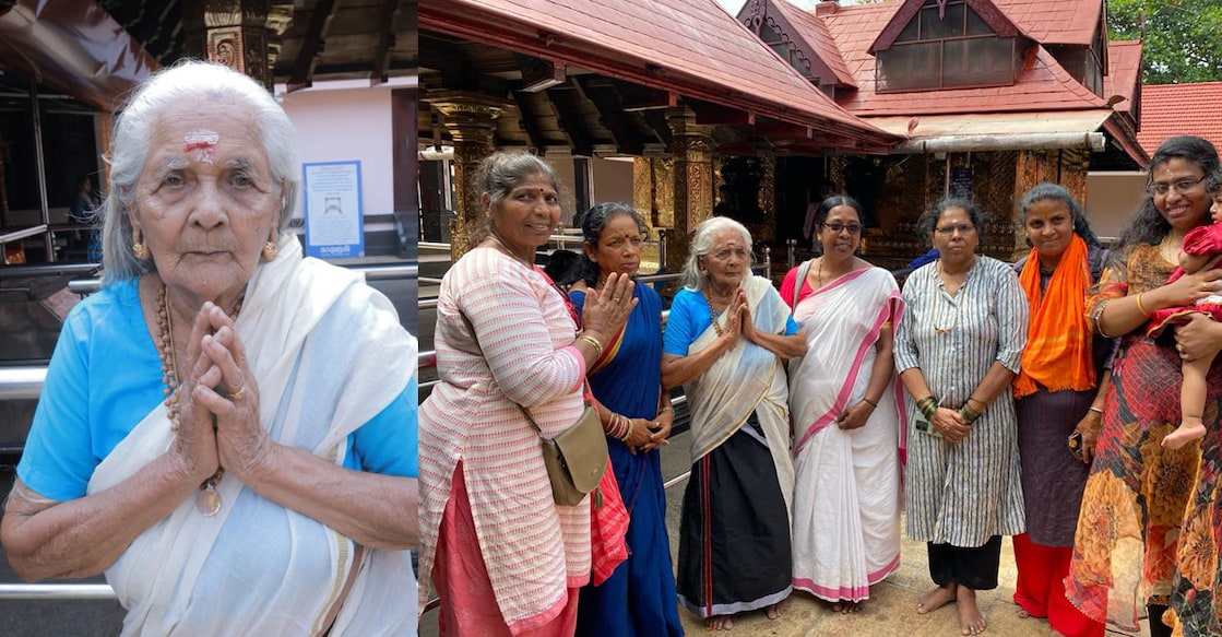 parukutty-family Parukutty Amma (left) with other women devotees (right). Photo: Special Arrangement