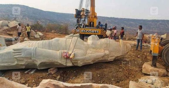 South India’s largest single-stone Hanuman statue installed near ...