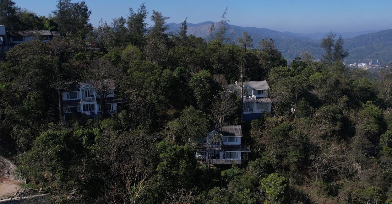 thekkadi-travel Among the numerous accommodation facilities at the picturesque destination, Hills and Hues resort offers premium facilities at a vantage location on the hilltop and is a favourite among film stars. Photo: Special Arrangement