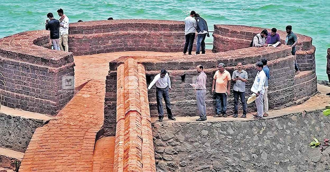 Officials at work at the Bekal Fort. Photo: Manorama