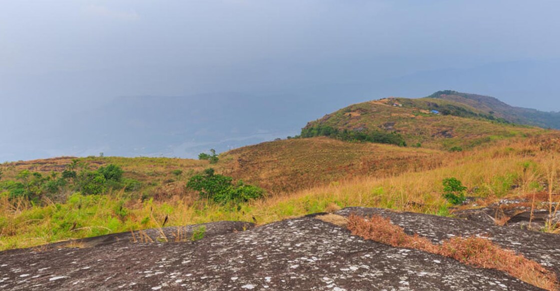 The cool breeze that embraces the lush greenery of Ilaveezha Poonchira Hill could fill your heart with joy.  Photo: Shutterstock/PREJU SURESH