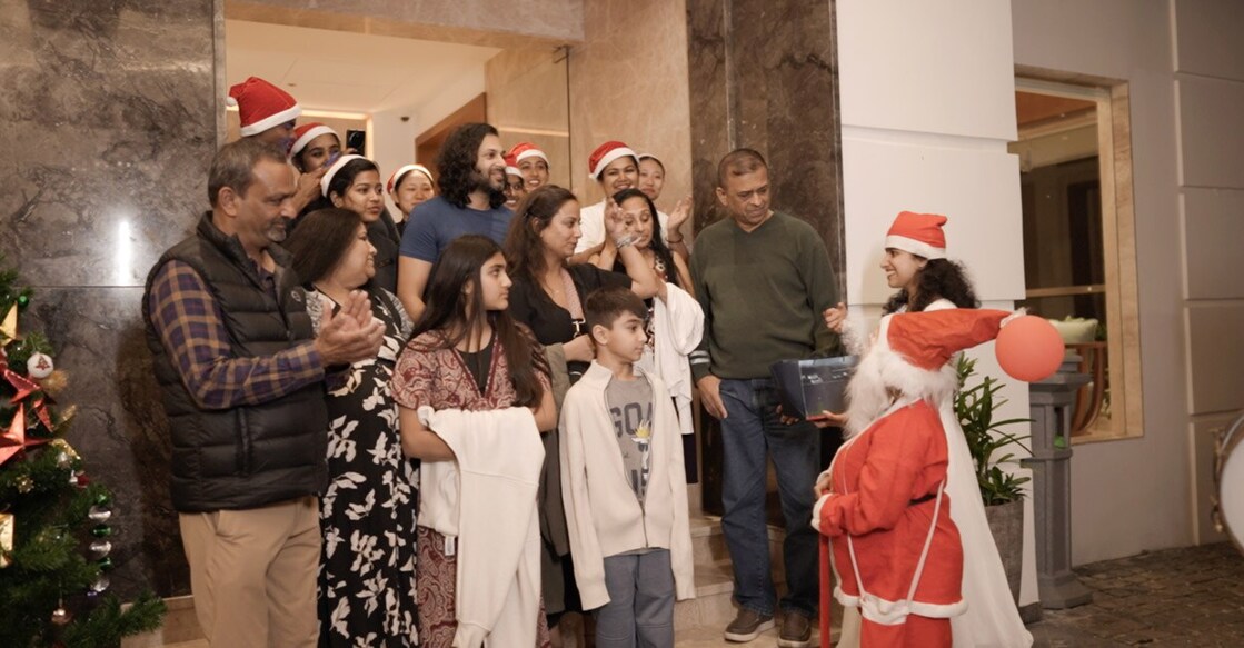 After prayers at St. Mary’s Church, the carol choir and community members made their way to the resort, turning the evening into a memorable festivity. Photo: Special Arrangement