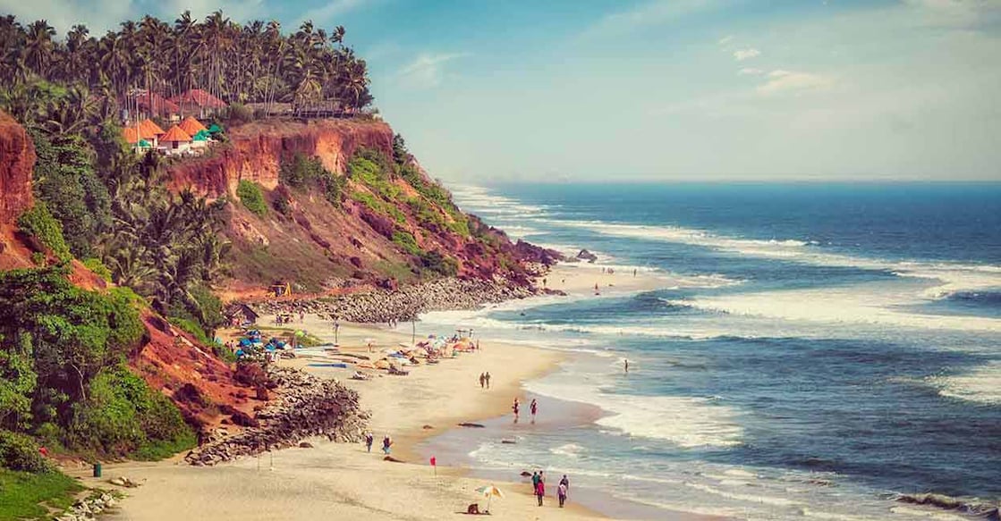 Do not disturb the natural vegetation on the Varkala Cliff. It supports the soil consolidation of the formation. Photo: iStock/f9photos