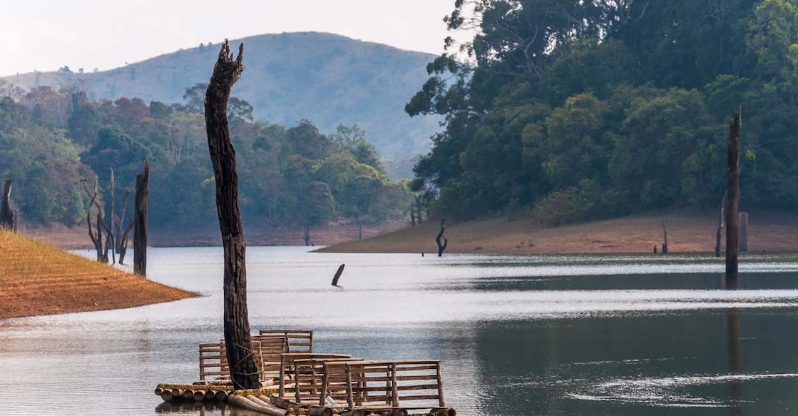 The artificial lake created by the Mullaperiyar Dam is known as the Periyar Lake. Photo: YKD/iStock