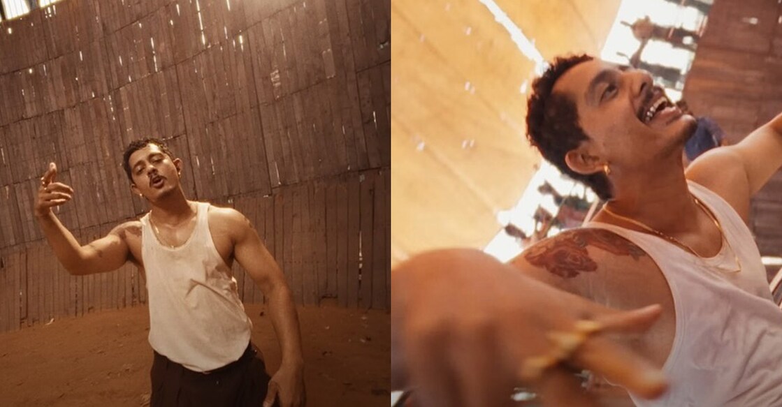 Glimpses from the viral track 'Big Dwags' by Hanumankind. Screengrab