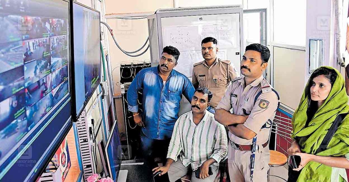 Police search CCTV visuals for clues about missing Assamese girl in Thiruvananthapuram. Photo: Manorama