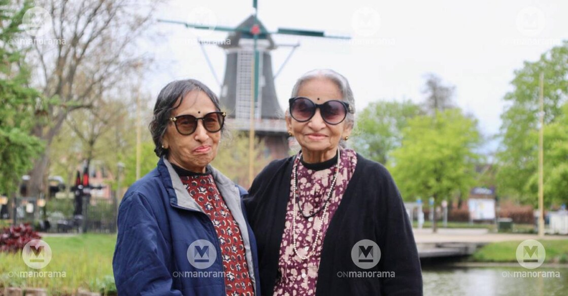 Ramani and Valsala during their Europe trip. Photo: Special Arrangement