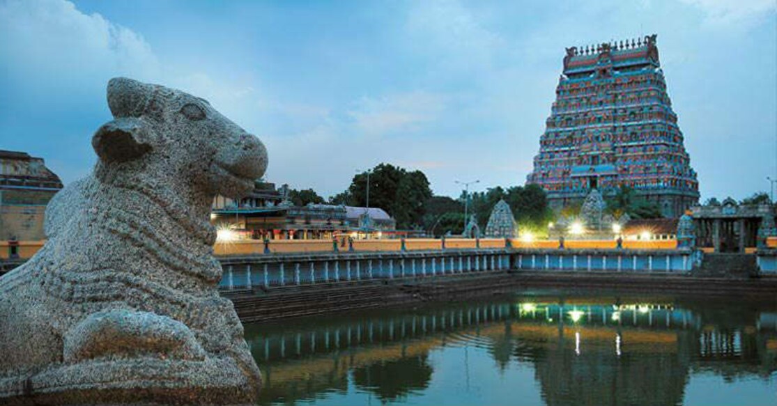 At the feet of the Chidambaram Nataraja. Photo: Srikanth Kalarikal