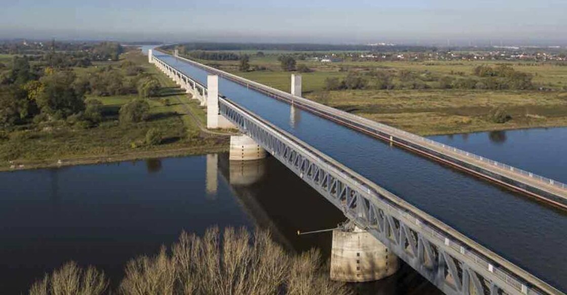 The unbelievable Magdeburg water bridge in Germany