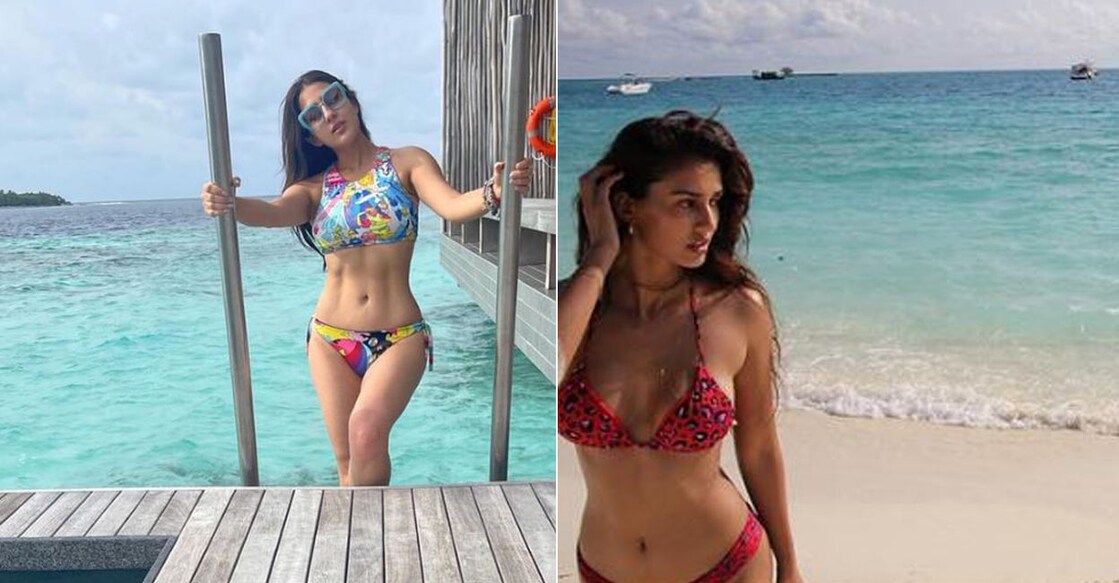 Sara Ali Khan and Disha Patani. Photo: Instagram profile of the actresses
