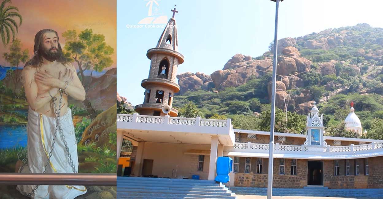 Devasahayam Pillai (right) the church at Kattadimala