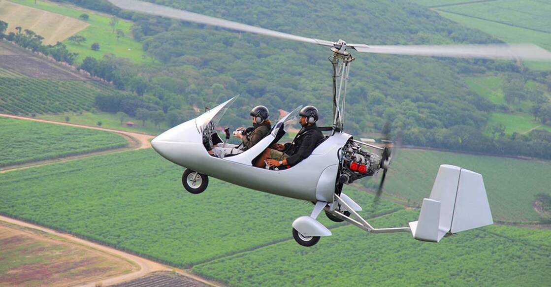 Gyrocopters are small, single-seater aircraft with freely rotating horizontal blades and propellers. Photo: iStock/Pomidorisgogo