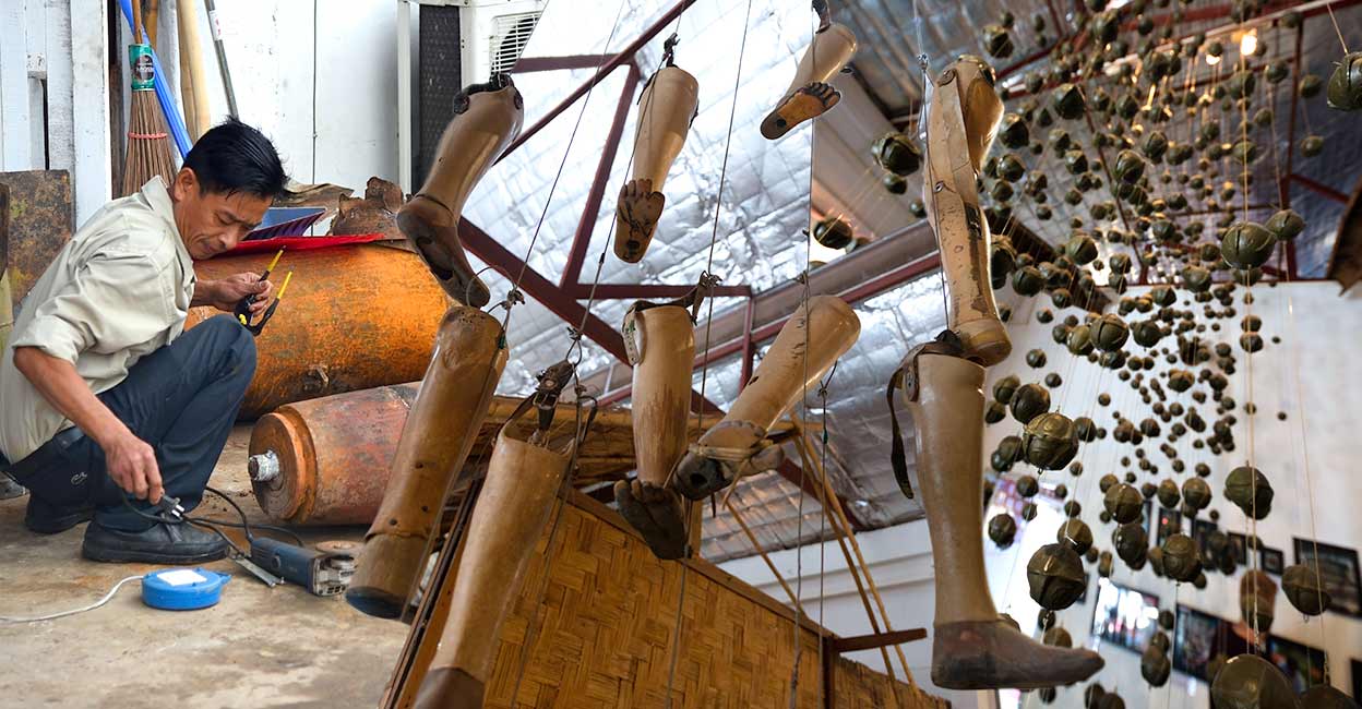 The UXO Laos Visitors’ Centre, the unique museum of Laos housing bombs that were recovered from various parts of the country, is worth a visit if you are a traveller who loves history. Photo: Shutterstock/Gerardo C.Lerner/Sviluppo/Sviluppo