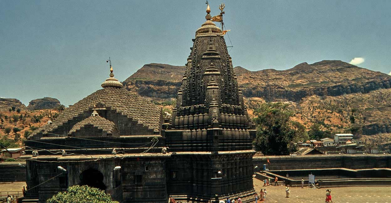 nasik-temple Trimbakeshwar Shiva Temple in foothill of westarn Ghat Near Nasik Maharashtra. Photo: iStock/Anil Dave